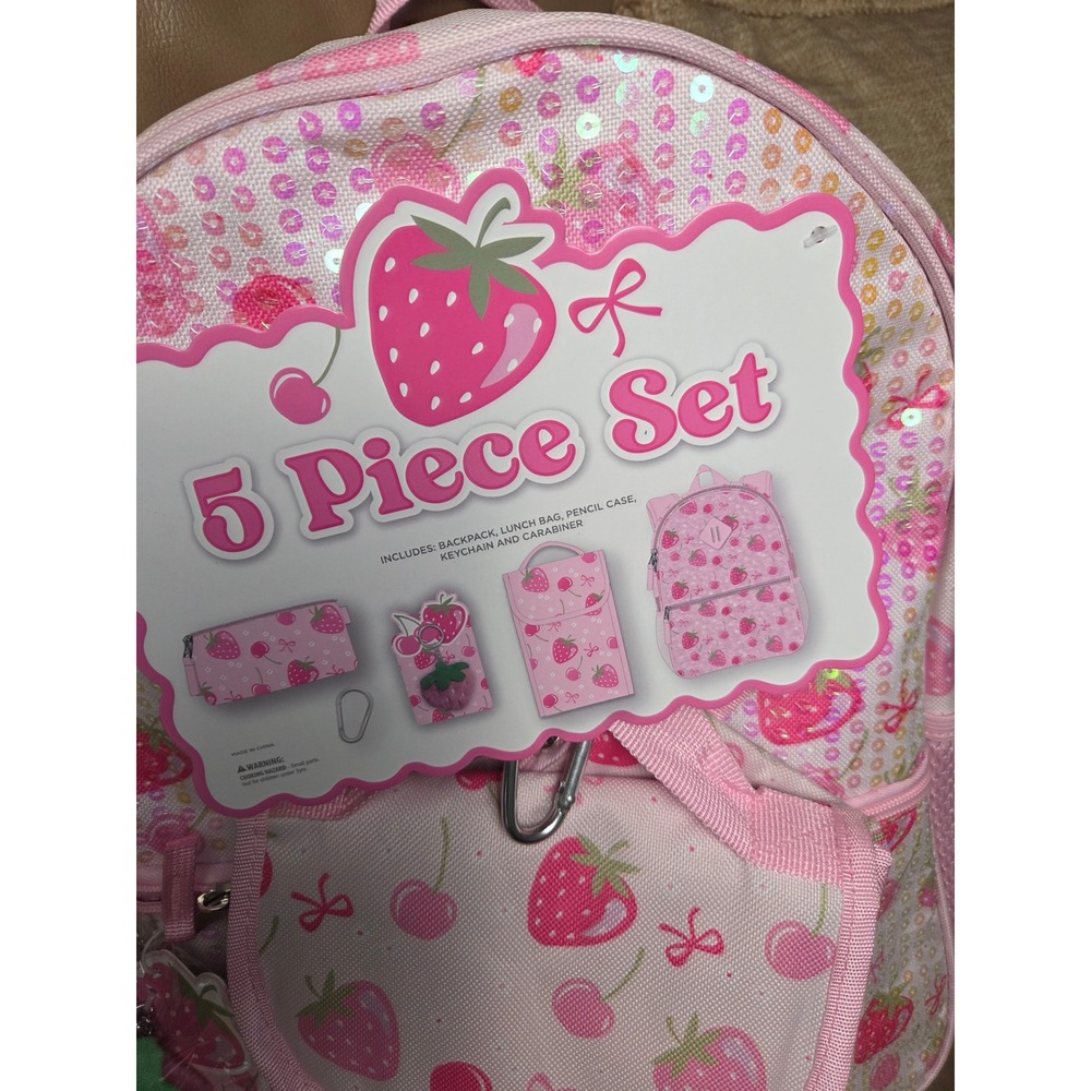Strawberry Backpack 5 Set - Picture 3 of 4